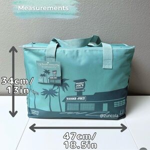 Dusty Blue Insulated Trador Joe's Bag